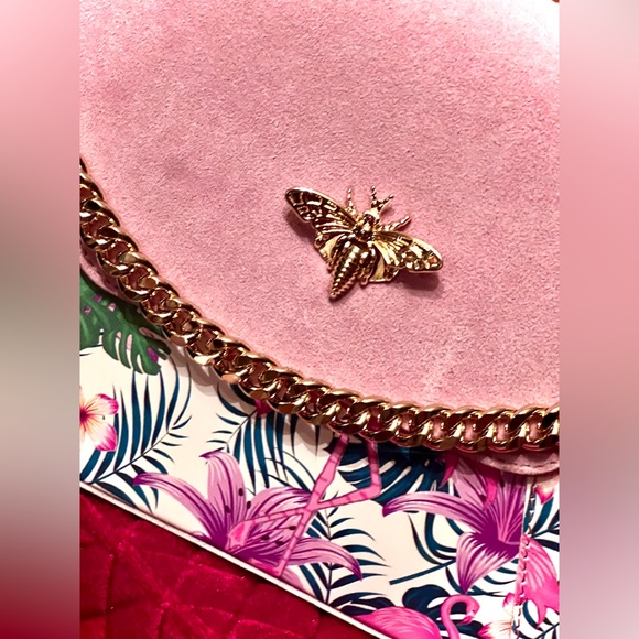 New NWT MADE IN ITALY VERA PELLE GENUINE LEATHER LILAC PINK FLAMINGO PURSE - Picture 4 of 15